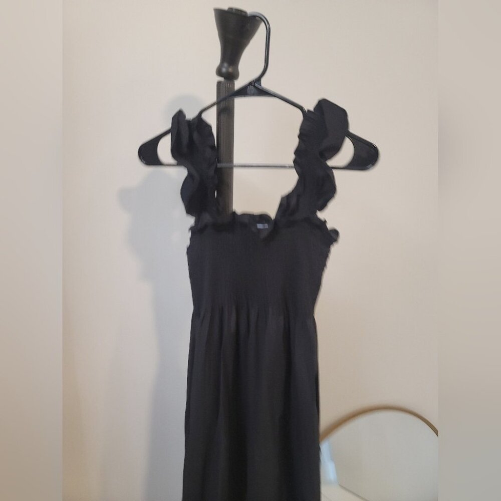 Hill House The Nap Dress Black Ruffled Dress - Size XXS - Picture 2 of 6
